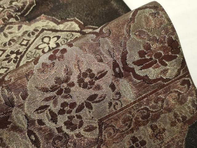 平和屋着物○澤屋重兵衛 六通柄袋帯 古代金錦 正倉院花文 金糸 引箔