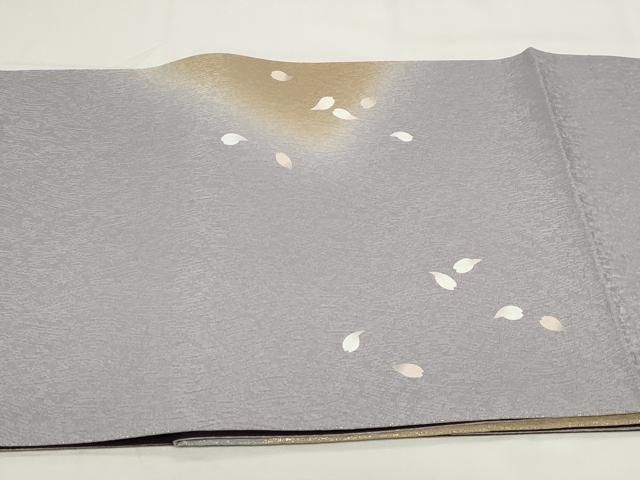 平和屋着物○太鼓柄袋帯 舞桜文 銀通し地 正絹 逸品 CAAZ0325dy - メルカリ