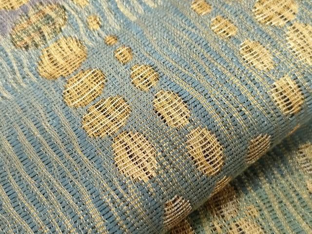 平和屋着物▽スリーシーズン 春夏秋 六通柄袋帯 吉祥文 金糸 正絹 逸品