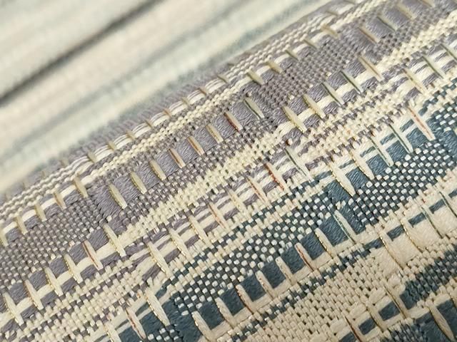 平和屋着物○八寸名古屋帯 ロートン織 横段文 正絹 逸品 CAAZ0332dy