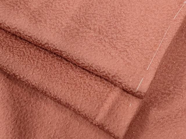 平和屋着物 上質な色無地 甚三紅色 正絹 CAAZ2838yc