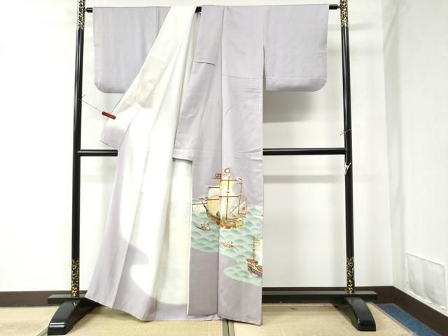 平和屋着物 豪華色留袖 駒刺繍 南蛮船 金彩 正絹 CAAZ2843yc