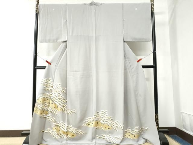 平和屋着物 中国三大刺繍 総刺繍 蘇州刺繍 色留袖 雲取り裏菊文 金彩 ロング丈 正絹 yc