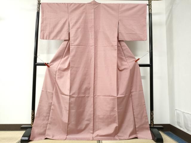 平和屋着物○石川県指定無形文化財 牛首紬 白山工房 手織り 色無地