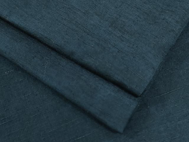 平和屋着物 男性 紬 色無地 濃藍色 キングサイズ 正絹 CAAZ2867yc