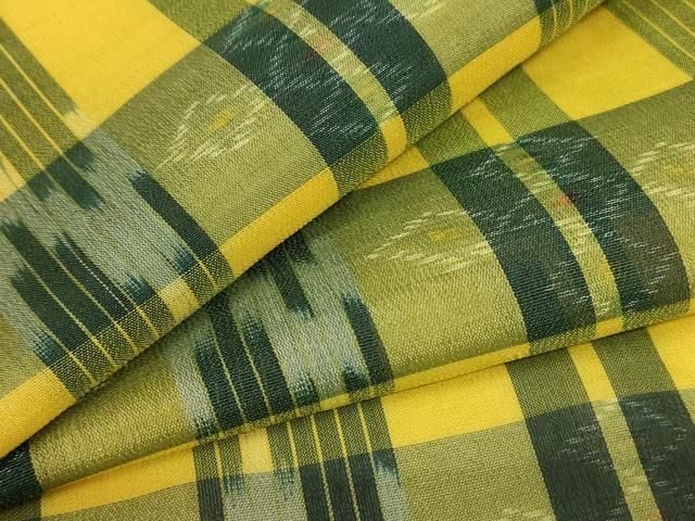 平和屋着物＊夏物 本場琉球絣 夏琉球 正絹 逸品 未使用 AABC1837jd