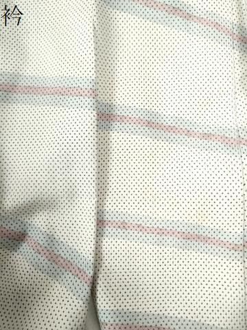 平和屋着物○本場大島紬 白大島 7マルキ 変わり縞 正絹 逸品