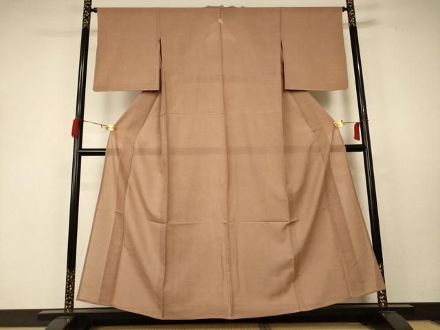 平和屋着物 夏物 色無地 絽 焦香色 正絹 AABC1848jd