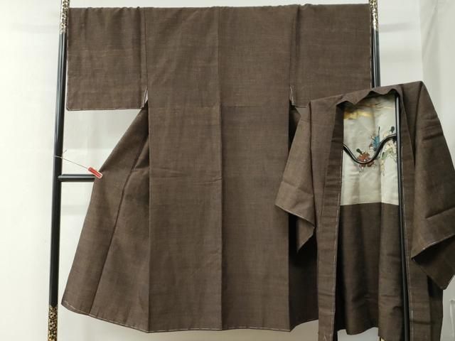 平和屋着物 男性 紬 アンサンブル 霞文 正絹 CAAZ2911yc