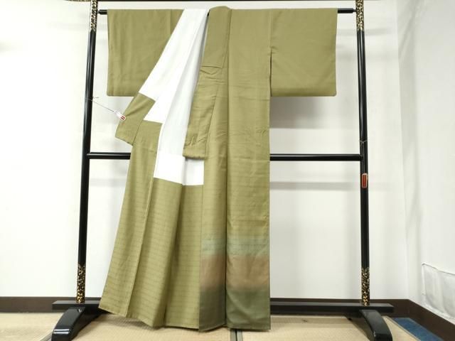 平和屋着物 豪華色留袖 お召地 草花地紋 暈し染め 正絹 CAAZ2937yc