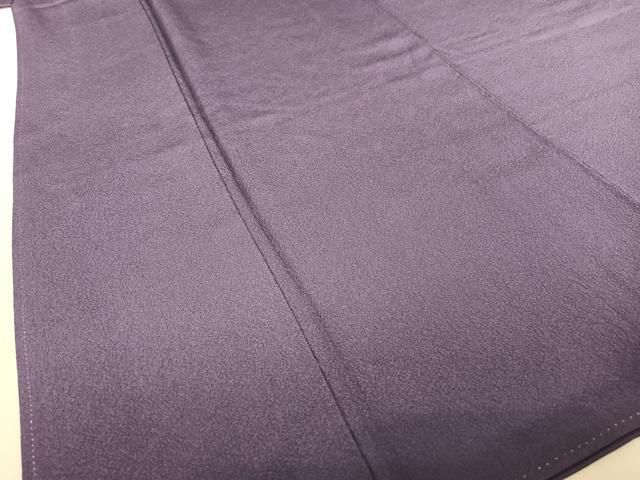 平和屋着物○二代目清次郎 手描き 色無地 深紫色 正絹 逸品 AABC0023zg