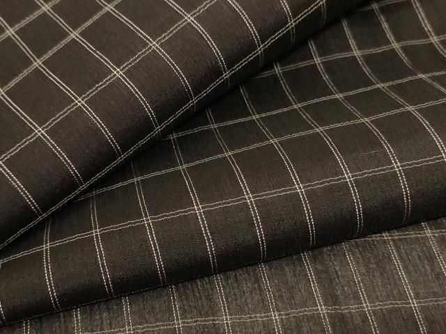 平和屋着物 夏物 紗紬 格子 正絹 AABC1888jd