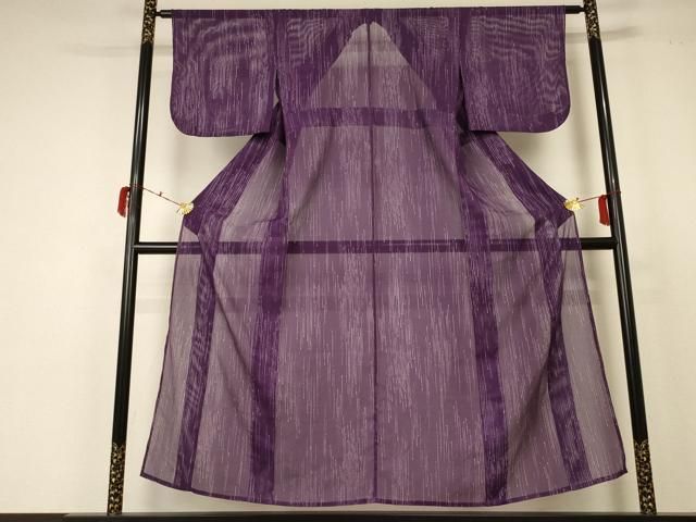 平和屋着物 夏物 小紋 縦絽 霞文 洗える着物 AABC1915jd