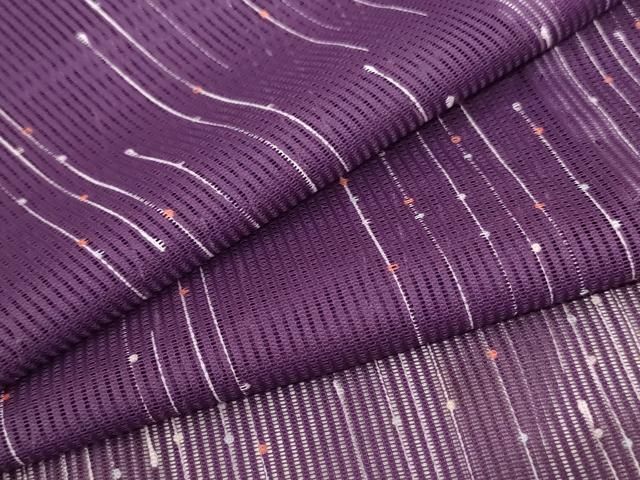 平和屋着物 夏物 小紋 縦絽 霞文 洗える着物 AABC1915jd