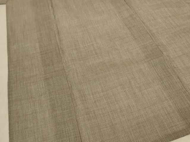 平和屋着物＊夏物 男性 本場小千谷ちぢみ 格子 麻 逸品 未使用