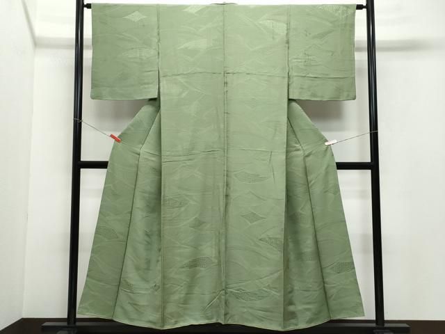 平和屋着物 上質な色無地 吉祥地紋 岩井茶色 正絹 CAAZ1029vf