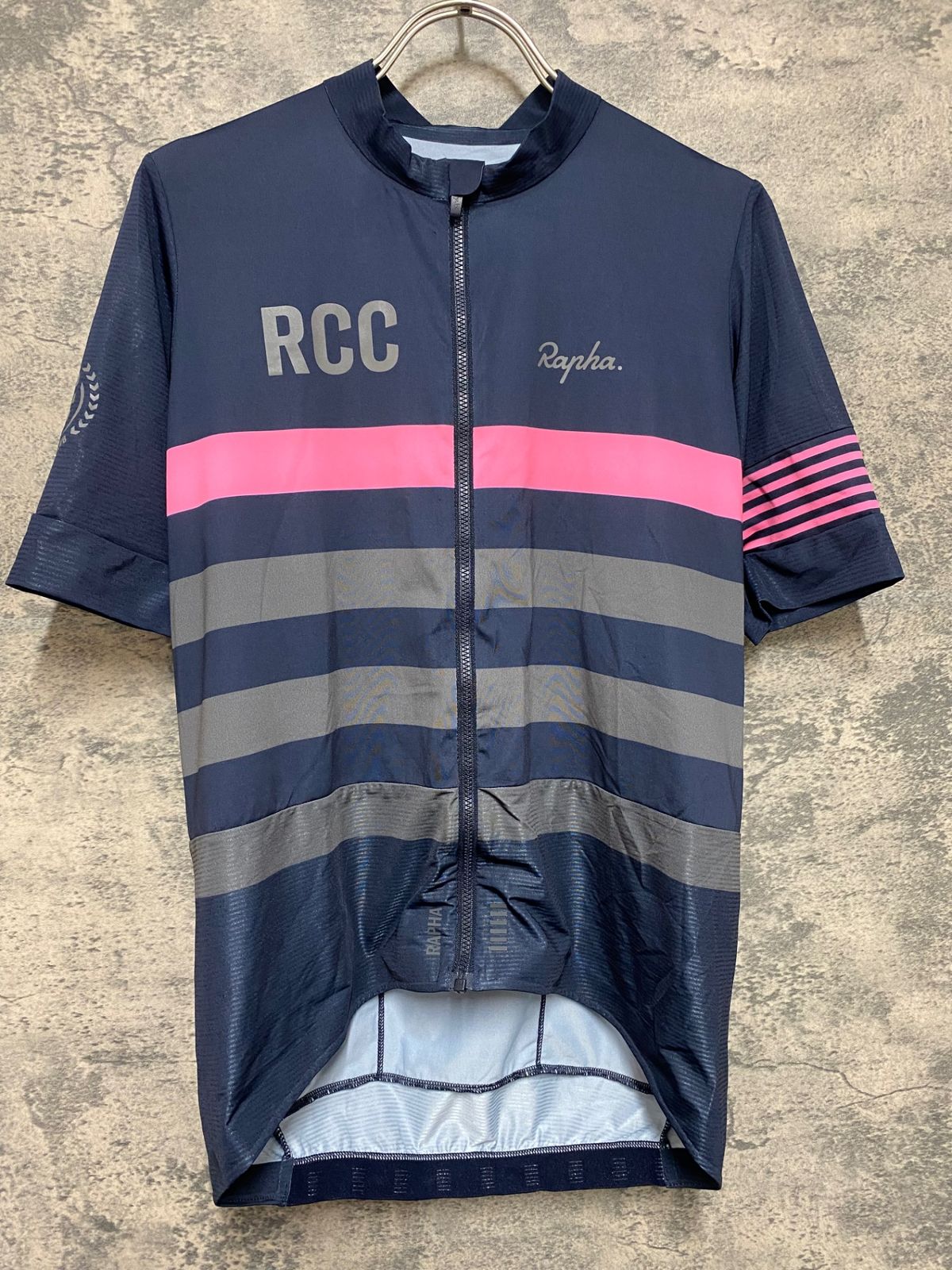 JM812 ラファ Rapha RCC PRO TEAM JERSEY 半袖 サイクルジャージ 紺 L