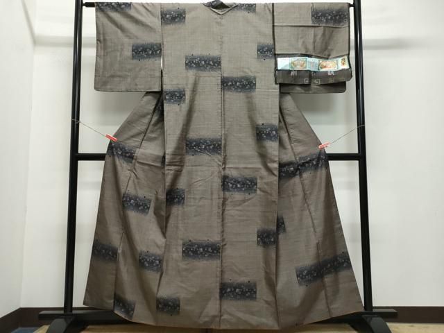 平和屋着物 本場大島紬 9マルキ 泥染め 吉祥文 くぼた謹製 証紙付き 正絹 CAAZ1050vf