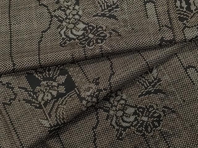 平和屋着物 本場大島紬 7マルキ 吉祥花文 正絹 CAAZ1058vf