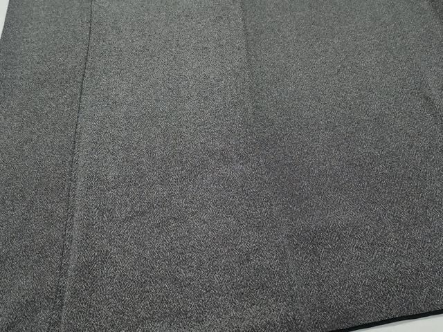 平和屋着物○江戸小紋 吉祥文 黒地 鬼しぼ縮緬 正絹 逸品 CAAZ1065vf