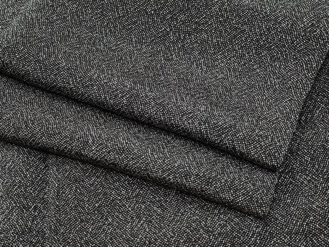 平和屋着物●江戸小紋　吉祥文　黒地　鬼しぼ縮緬　正絹　逸品　CAAZ1065vf 平和屋着物○江戸小紋 吉祥文 黒地 鬼しぼ縮緬 正絹 逸品 CAAZ1065vf