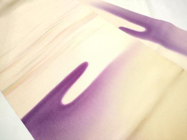 平和屋着物 九寸名古屋帯 作家物 創作集団彩 霞文 鬼しぼ縮緬 正絹 CAAZ4094hy