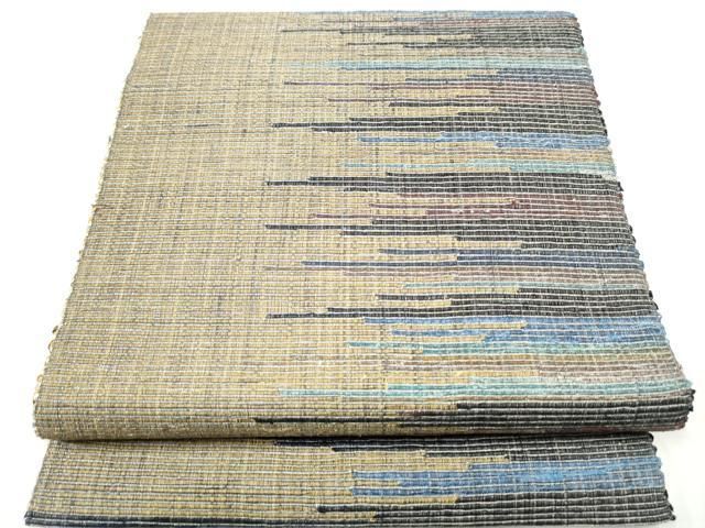 平和屋着物 八寸名古屋帯 紬地 霞文 正絹 CAAZ4095hy