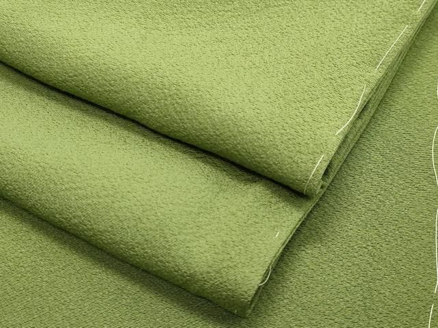 平和屋着物 上質な色無地 青丹色 正絹 CAAY8182gh