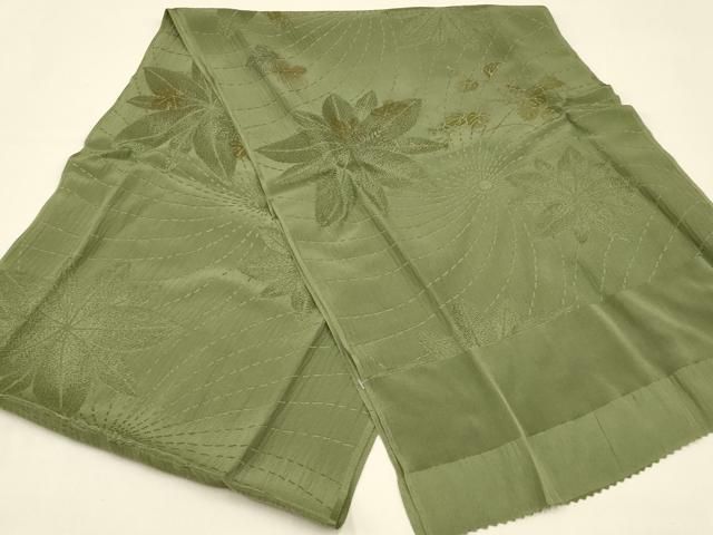 平和屋着物 和装小物 帯締め 帯揚げセット 高麗組 綾出し 舞葉文 地紙 葡萄 銀糸 金彩 正絹 AABC2643ay