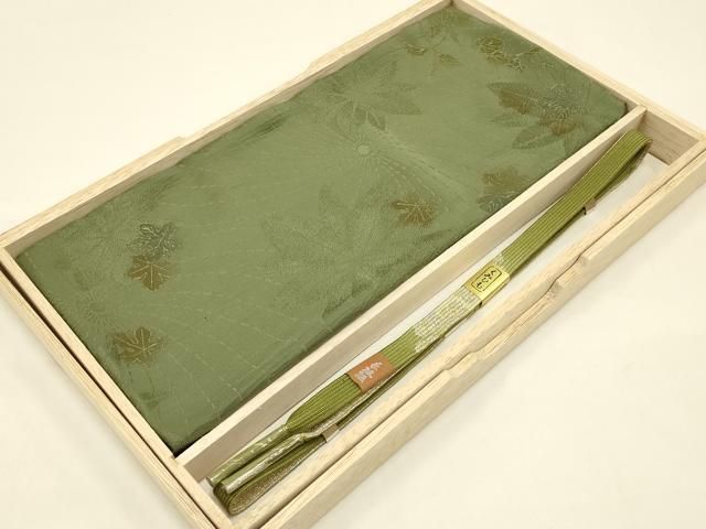 平和屋着物 和装小物 帯締め 帯揚げセット 高麗組 綾出し 舞葉文 地紙 葡萄 銀糸 金彩 正絹 AABC2643ay