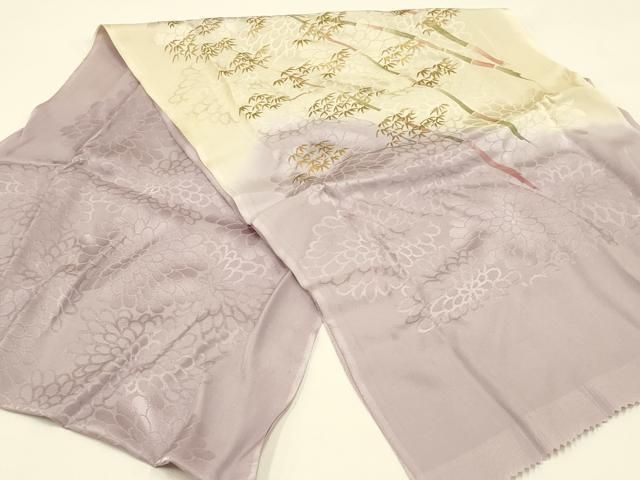 平和屋着物 和装小物 帯締め 帯揚げセット 型染め 霞笹竹文 暈し染め 金糸 金彩 正絹 AABC2644ay