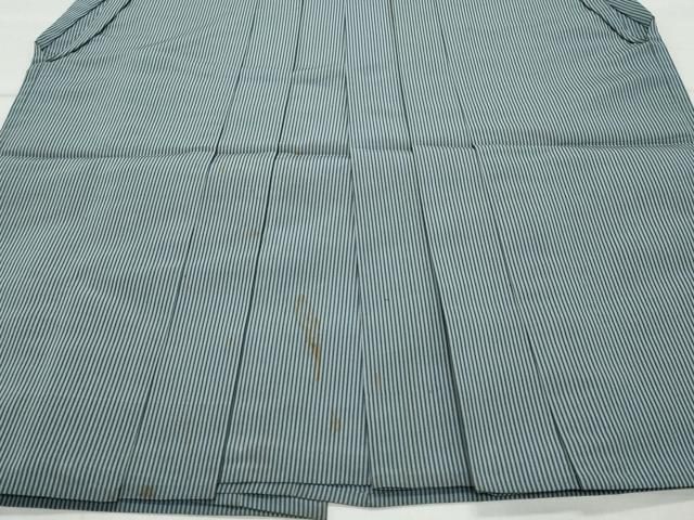 平和屋着物 男性 人間国宝 甲田栄佑 精好仙台平 馬乗り袴 縞 正絹 vf