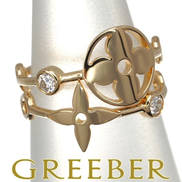 ルイヴィトン リング ダイヤ モノグラムスキン 51号 K18YG #179423