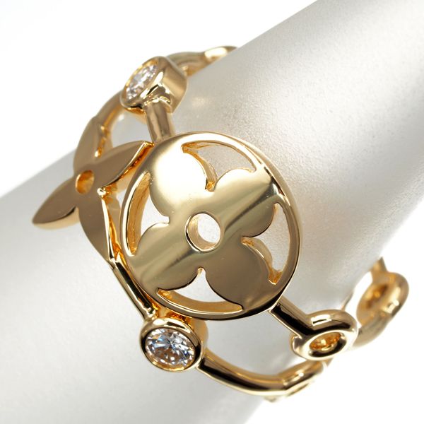 ルイヴィトン リング ダイヤ モノグラムスキン 51号 K18YG #179423