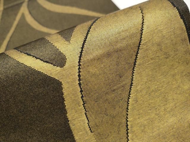 平和屋着物○澤屋重兵衛 六通柄袋帯 枝葉文 金糸 引箔 正絹 逸品