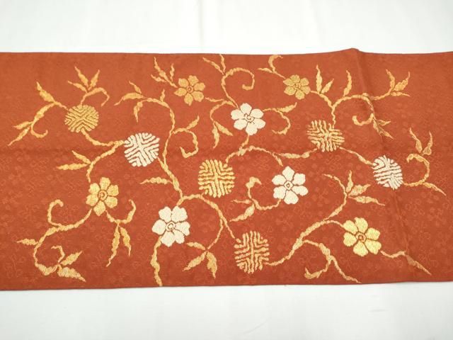 平和屋着物○六通柄 本袋帯 竹屋町笹鶴 本金 正絹 逸品 CAAZ4116hy