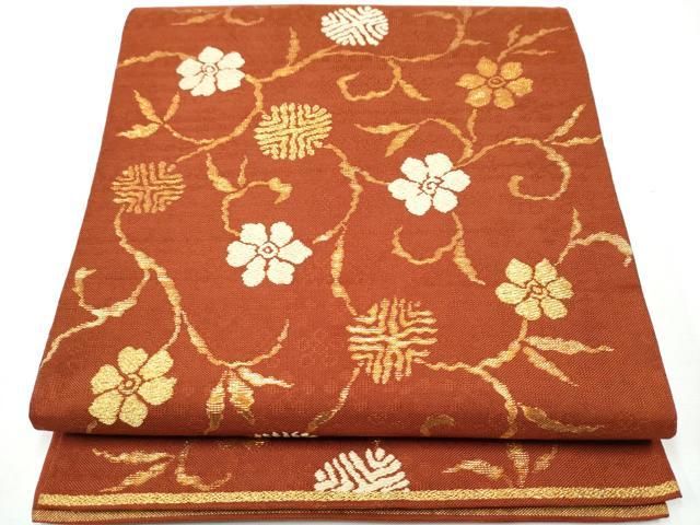 平和屋着物●六通柄　本袋帯　竹屋町笹鶴　本金　正絹　逸品　CAAZ4116hy 平和屋着物○六通柄 本袋帯 竹屋町笹鶴 本金 正絹 逸品 CAAZ4116hy