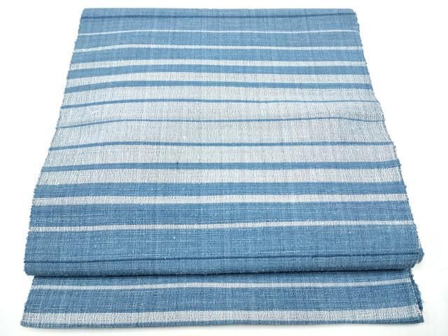 平和屋着物 八寸名古屋帯 紬地 横段文 正絹 CAAZ4171hy