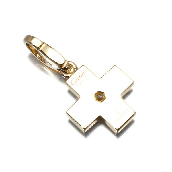 カルティエ クロスチャーム WG K18 ダイヤ付き ペンダントトップ