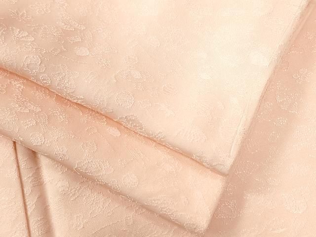 平和屋着物●上質な色無地　扇面草花地紋　一斤染色　正絹　逸品　未使用　CAAZ3062yc 平和屋着物○上質な色無地 扇面草花地紋 一斤染色 正絹 逸品 未使用