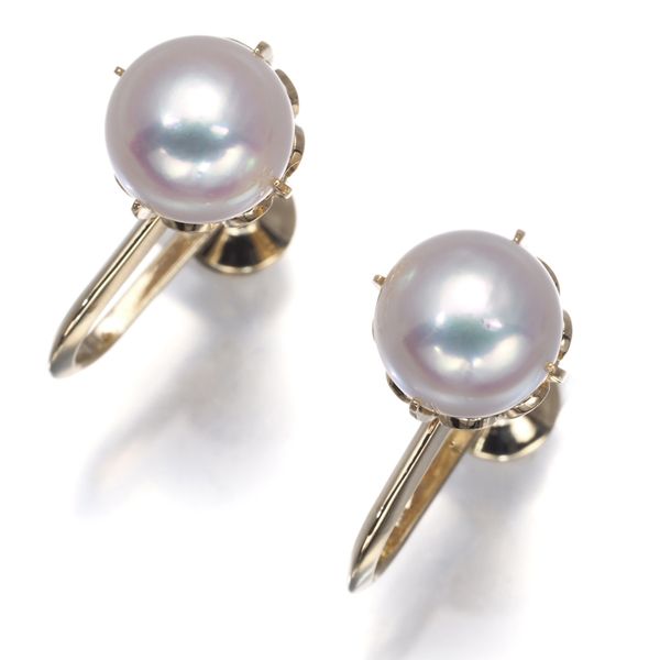 ミキモト イヤリング パール アコヤ真珠 7.3mm 一粒 K14YG 177556