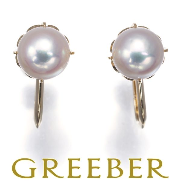 ミキモト イヤリング パール アコヤ真珠 7 3 mm 一粒 K 14 YG 177556