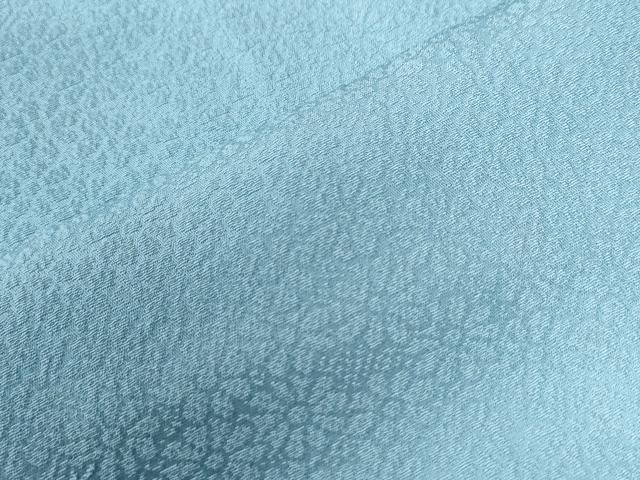 平和屋着物○上質な色無地 花尽くし地紋 浅縹色 正絹 逸品 未使用