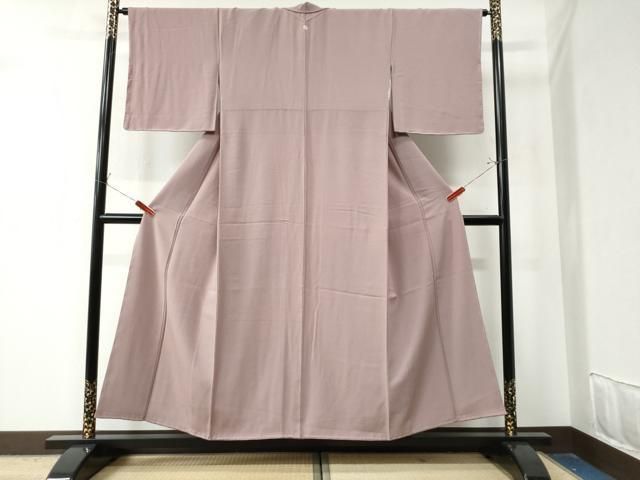 平和屋着物 上質な色無地 薄柿色 正絹 CAAZ3073yc