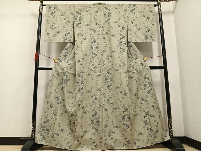 平和屋着物○本場大島紬 一元7マルキ 総絣 蔦の葉文 正絹 逸品 未使用