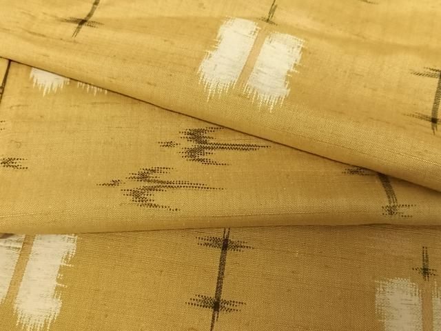 平和屋着物 上質な紬 遠州椿 反端付き 正絹 AABC0215zg