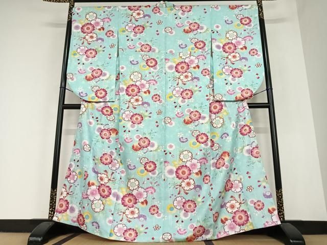 平和屋着物●小振袖　二尺袖　舞花文　金彩　洗える着物　AABC0218zg 平和屋着物○小振袖 二尺袖 舞花文 金彩 洗える着物 AABC0218zg - メルカリ