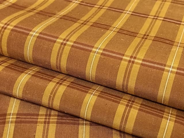 平和屋着物 無形文化財 本場黄八丈 近藤傳 草木染 手織 紬 格子 正絹 AABC0219zg