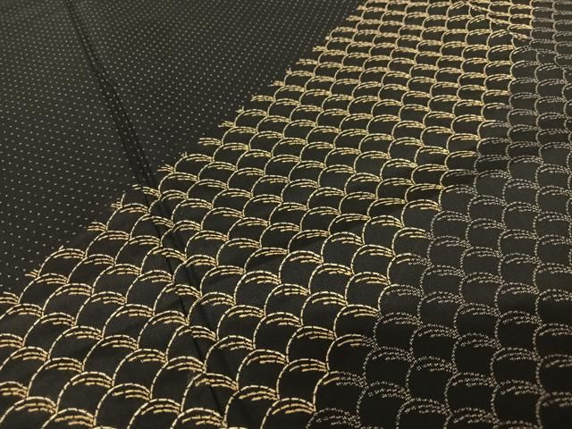 平和屋着物○二代目 川村久太郎 本場染大島紬 訪問着 刺繍 刺し子 青海