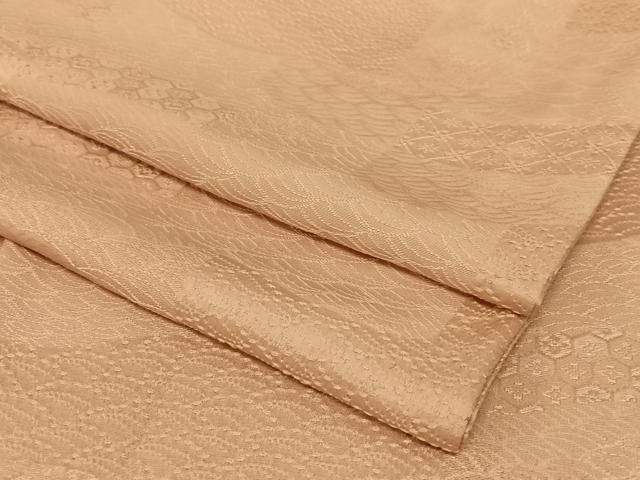 平和屋着物●上質な色無地　草花地紋　ときがら茶色　正絹　逸品　AABC4832zg 平和屋着物○上質な色無地 草花地紋 ときがら茶色 正絹 逸品